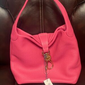 Dooney & Bourke Pink Shoulder Bag with Gold Accent